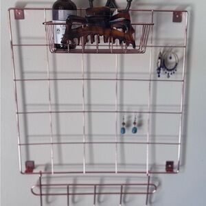 Rose Gold Wall Grid Organizer